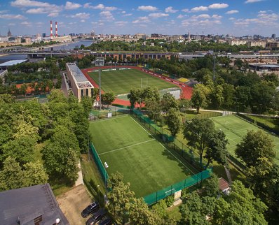 Тренировка на поле Лужников